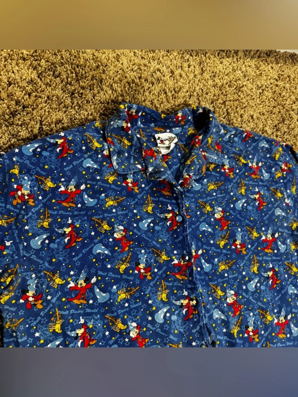 Vintage Fantasia Mickey Mouse Disney World Pajama Set - Picture 3 of 12